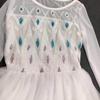 Frozen 2 Autumn Elsa Princess Dress – White Girls' Gown with Coat