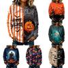 Women's Casual Long Sleeve Halloween Print Crewneck Sweatshirt