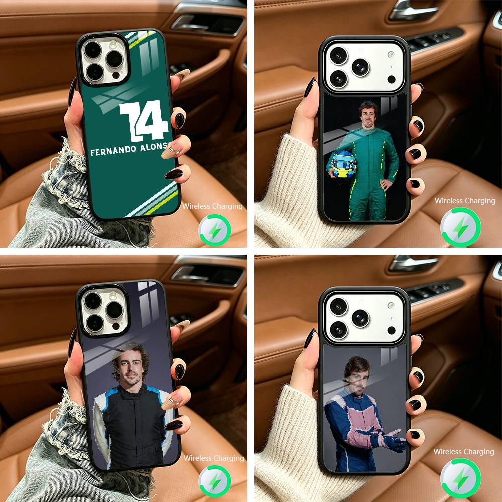 Spain- F-Fernando A-Alonso FA For IPhone17 16 15 14 13 12 11 Plus Pro Max Plus Wireless Charger Phone Case