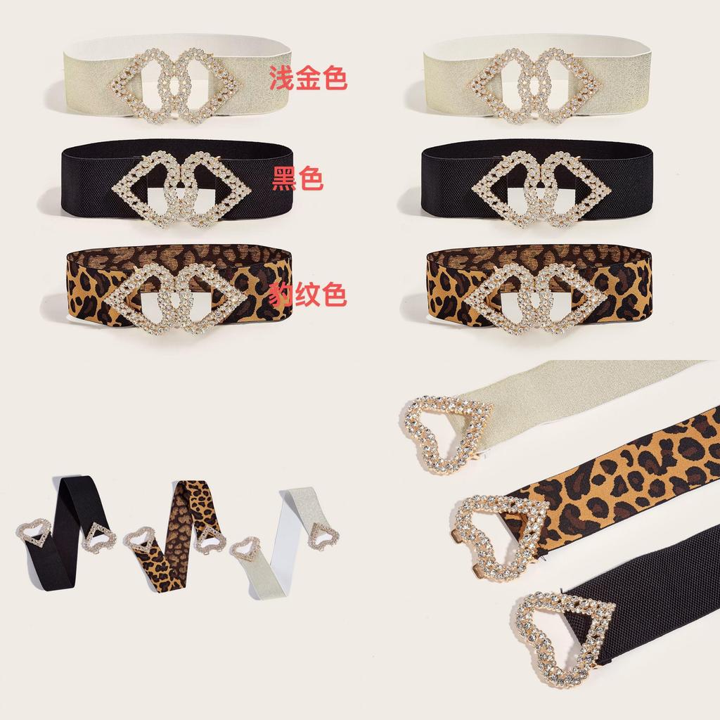 Love Heart Buckle Wide Leather Belt For Women Elegant Dress And Coat Accessory