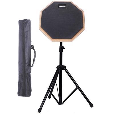 Asanasi Drum Practice Pad Training Pad 8 Inch Stand Storage Bag Included Rubber High Bullet Black