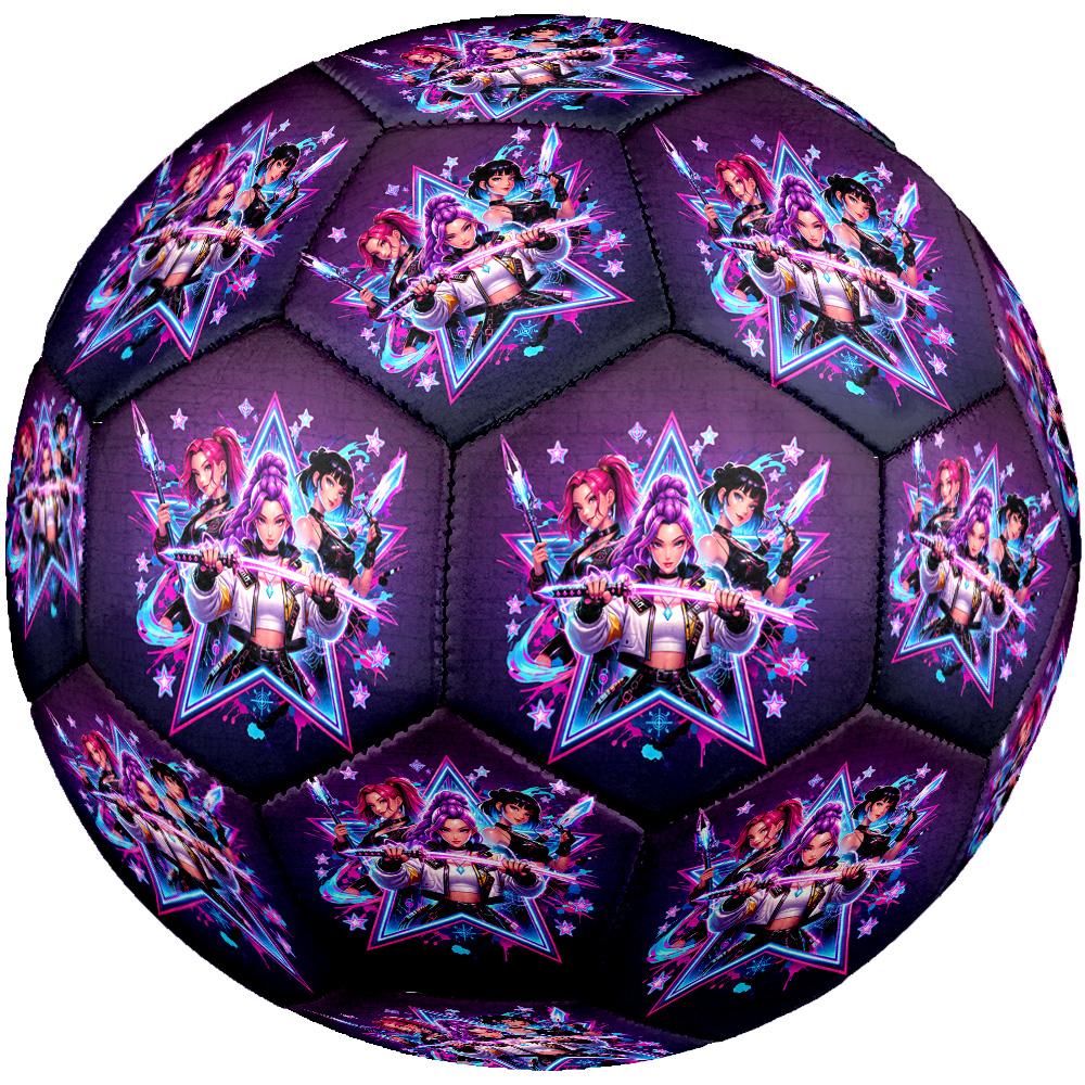 K-pop Soccer Ball Size 5 Football Machine Sewn Indoor/Outdoor Training and Matches Ideal for Soccer Enthusiasts