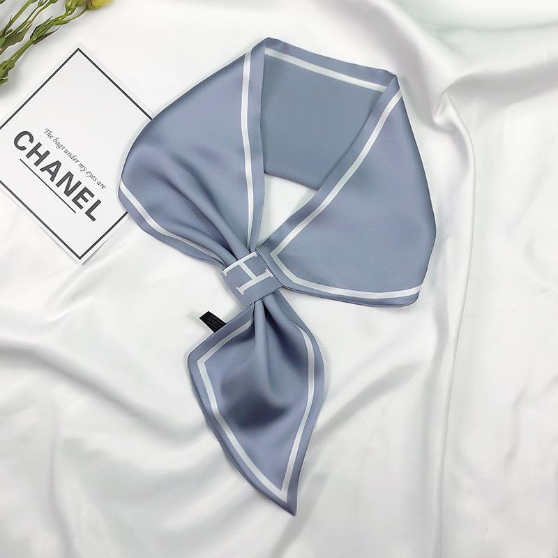 2025 Neckerchief Female Luxury Square Scarf for Women Silk Shawl Satin Hijab Fashion Wraps Hair Bands Ribbon Headband Bandana