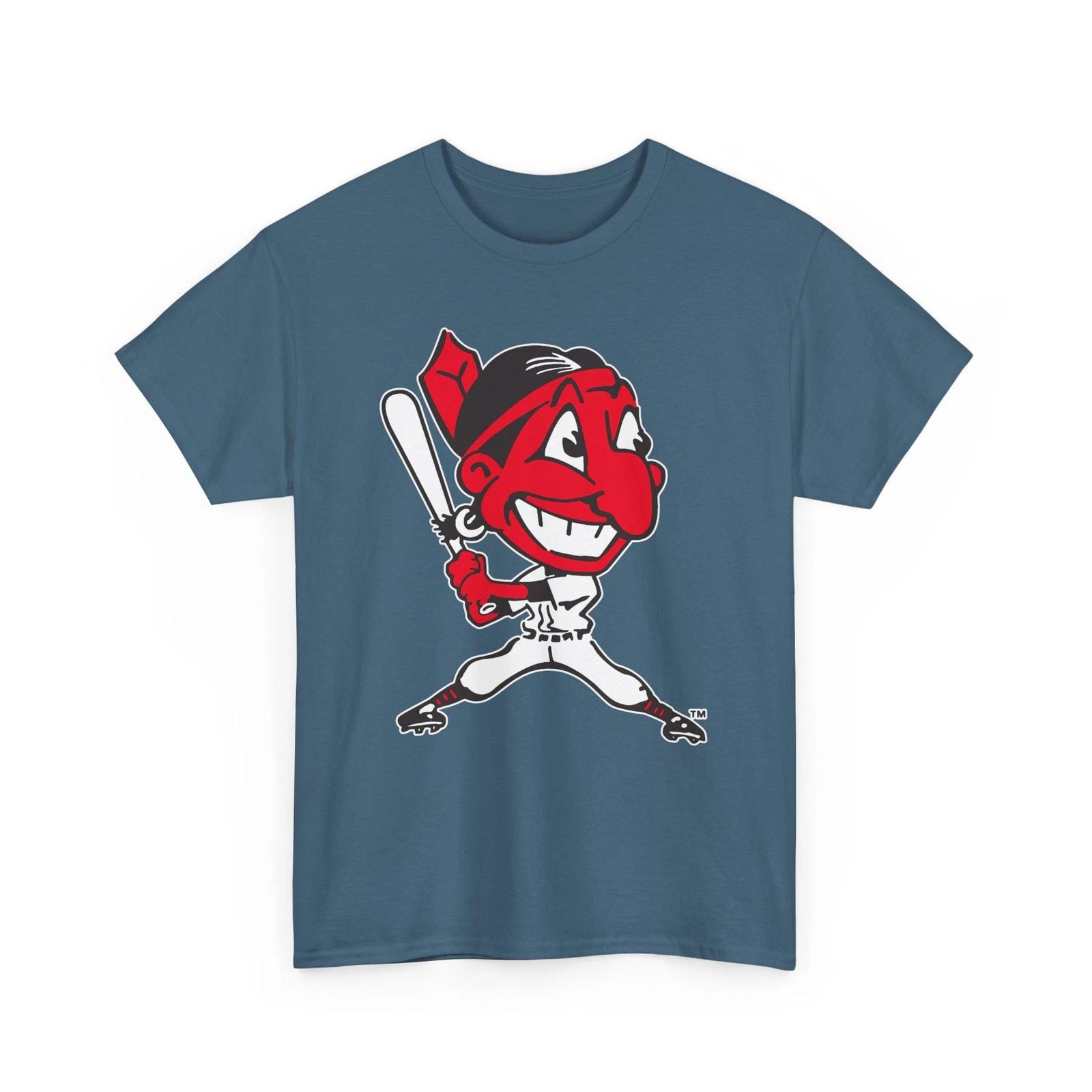 Cleveland Indians Baseball 1946 Chief Wahoo Printed T shirt Sports Collectible S