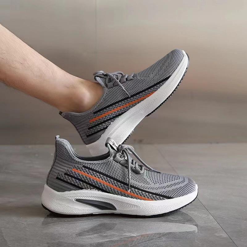 

Весна, лето и осень дышащие повседневные спортивные кроссовки из летучей ткани, модные нескользящие студенческие туфли 44