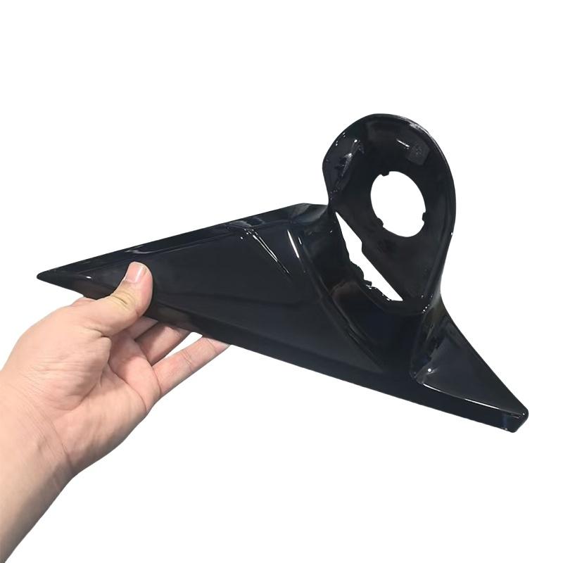 Black Front Window Triangle Trim Plate Side Mirror Garnish Cover Panel Mirror Base Holder for BMW 4 Series F33 2014-2018