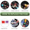 120PCS Car Fuses Assortment Kit, Mini Fuses Automotive Kit, For Auto, Sedan, RV, Motorcycle (2A/3A/5A/7.5A/10A/15A/20A/25A/30A/35A)