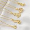 18k Gold Plated Christmas Tree & Snowman Pendant Necklace with Hat, Socks & Scepter - Fashionable Versatile Clavicle Chain.
