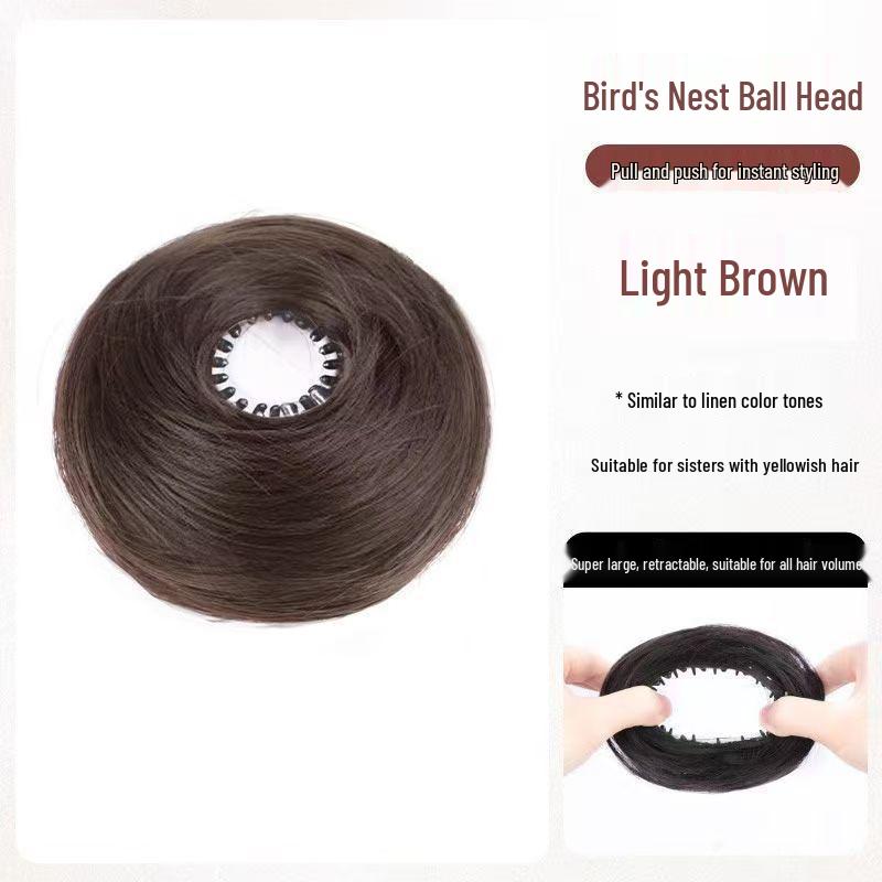 Krimpbare Vogelnest Haarband: Pluizige Kapsel & Haargroei Pruik Styling Pak