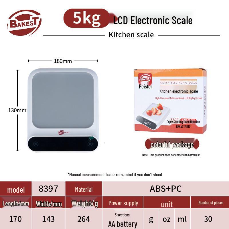 High Precision Touch Screen Kitchen Scale for Baking and Cooking