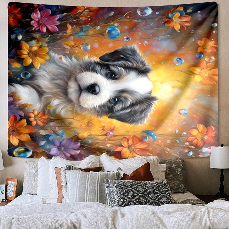 Diverse Dog Breeds Collage Tapestry Room Decoration Wall Hanging for Living Room Bedroom, Dormitory, Birthday and Christmas Gifts