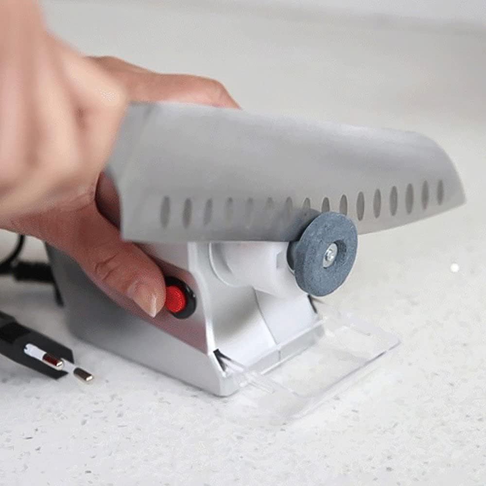 Affilacoltelli da Cucina, Affilacoltelli Elettrico, Può Regolare l'Angolo delle Fessure di Affilatura per Forbici, Base Antiscivolo, Per Ogni Coltello da Chef