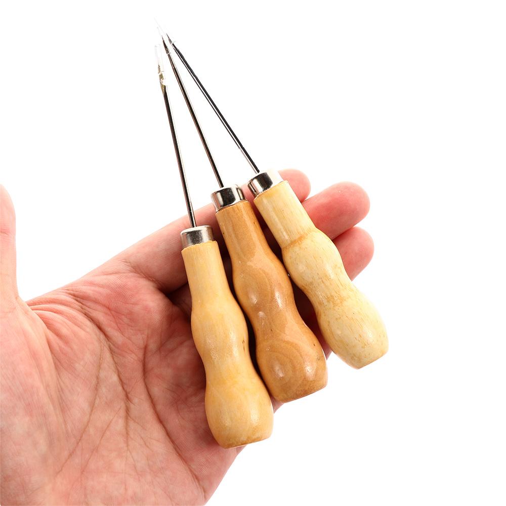 Handle Shoes Punch Canvas Sewing Tool Hole Maker Shoe Repair Needles Sewing Awl Hand Stitcher