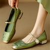 National Style New Chinese High Heels Women's 2025 Spring New Light Luxury Gentle Evening Breeze with Skirt French Thick Heel Single Shoes