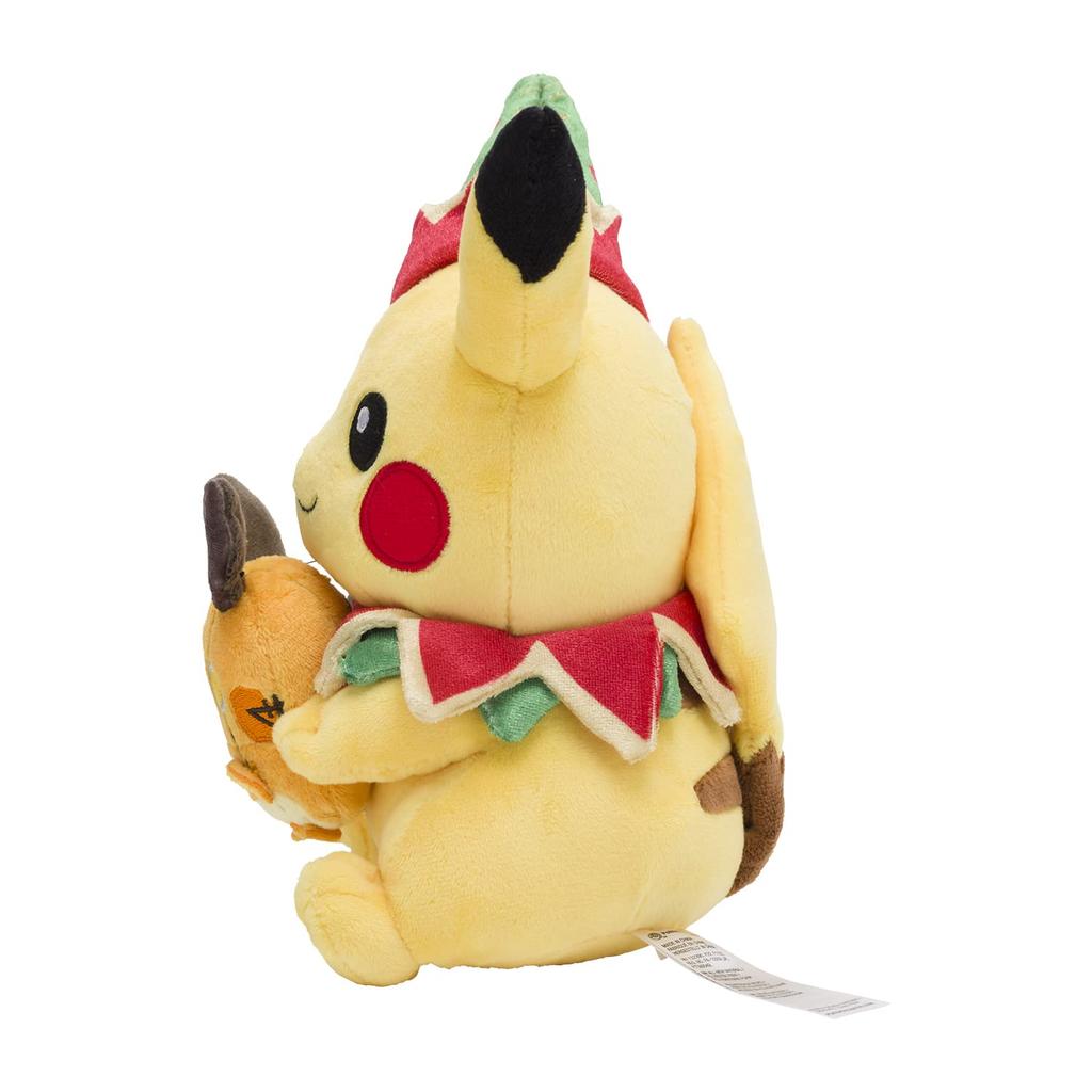 Pokémon Center Original Plush Toy Pikachu & Dedenne, Pokémon Christmas Toy Factory, One Size, 22.5 x 19 x 14 cm (H x W x D)