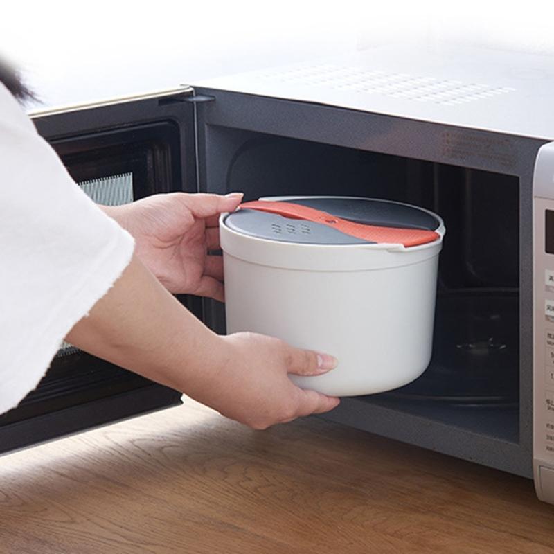 Durable Microwave Food Container Cooker Practical Microwave Cooker Innovative Microwave Rice Cooker for Healthy Cooking