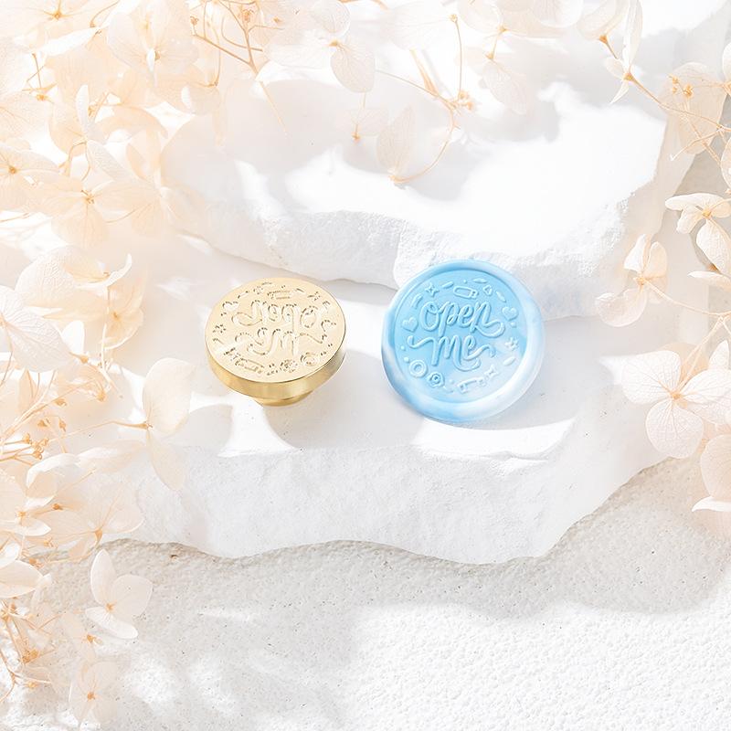 Blessing Wax Seal Stamp Head Replacement Sealing Brass Stamp Head No Handle for Wedding Invitations Envelopes Cards Decoration