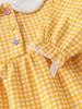 0-6 Years Girls' Long-Sleeve Plaid Cotton Dress - Spring & Autumn Princess Style