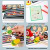 Montessori Wooden Pretend Play Kitchen Toys Dessert Puzzle Toys Simulation Barbecue Pretend Role Indoor Game For Toddlers Age 3+