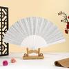 Glitter Powder Folding Fan Hand Held Fan with Plastic Ribs Portable Summer Fan Decoration Dance Performance Props Party Accessories