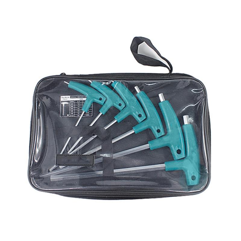 6/9Pcs T-shaped Hand Tool Hex Socket Wrench T-handle Wrench Extended T-Socket Wrench 1.5-10mm for Mechanical Working