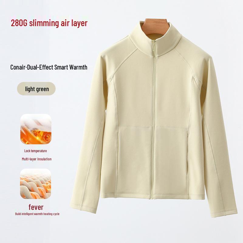 

Lulu Women s Sand Wash Softshell Jacket: Brushed, Light Sport Long Sleeve with Stand Collar & Zipper for Autumn/Winter M (recommended 45-55 kg) світло-зелений колір