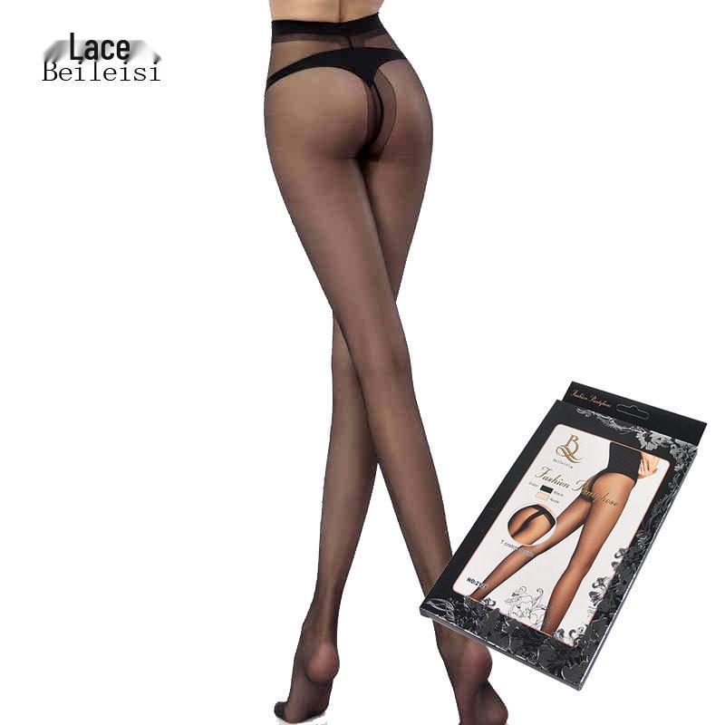 BEILEISI Bezešvé Super Tenké Neviditelné Punčochové kalhoty T-střihu proti zatrhávání 2128