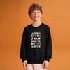 Kids' Fashion Loose-Fit Casual Long-Sleeve Christmas Print Oversized Crewneck Sweatshirt
