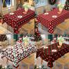 Plaid Tablecloth Christmas Red Green Rectangle Party Table Cloth Vintage Dining Table Cover for Home Living Room Xmas Decoration