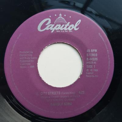 7inch Record CAROL KING - City Streets 44336 Capitol Records 1989 Canada Rock Used
