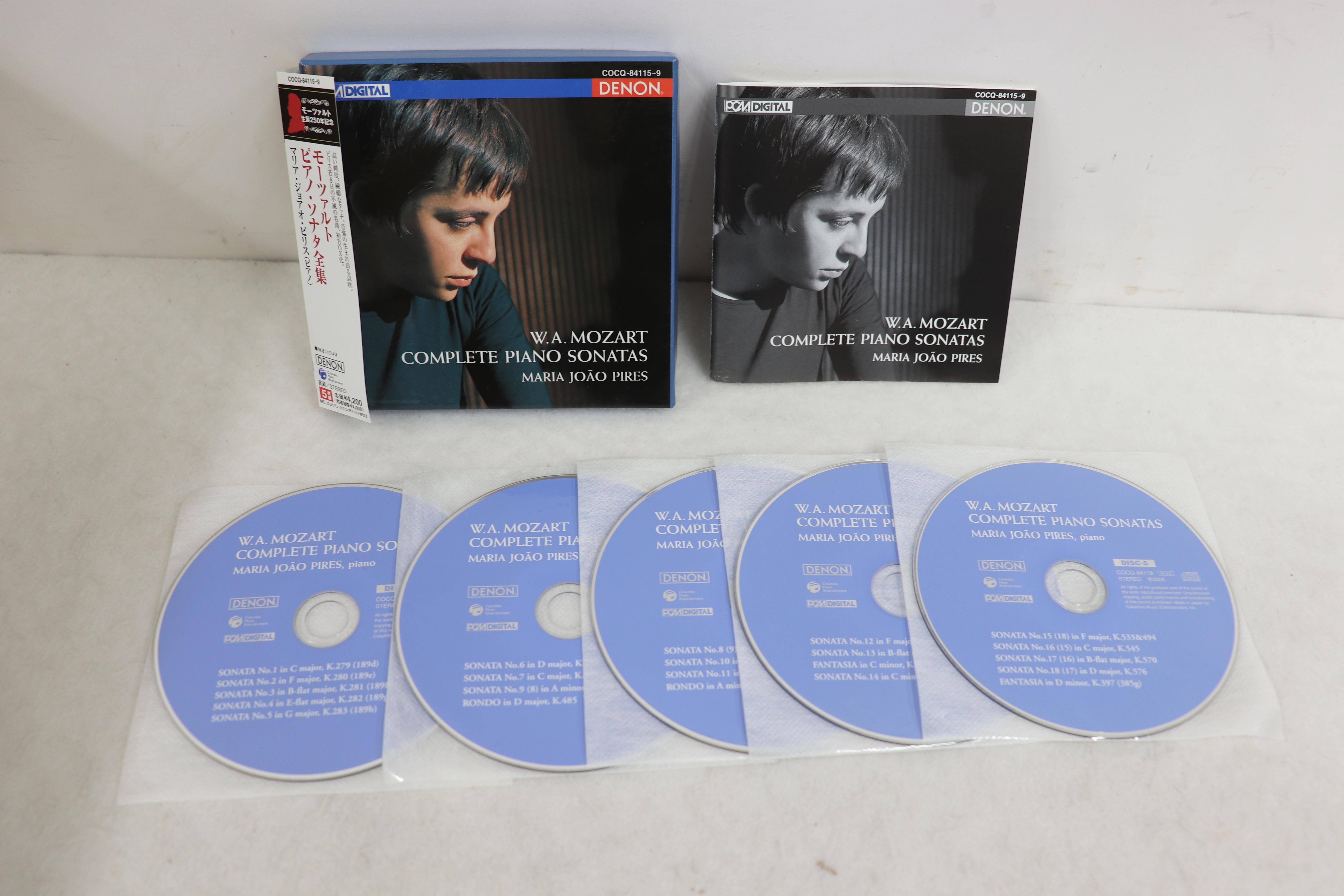 CD PIRES MARIA JOAO 250-летие Моцарта Box Mozart COCQ841159 DENON 2005 Япония ObiClassical Б/у