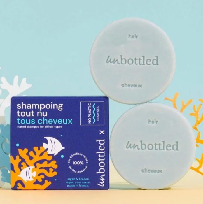 UNBOTTLED - Shampoing Tous Cheveux x No Plastic in my Sea Argan Et Brocoli