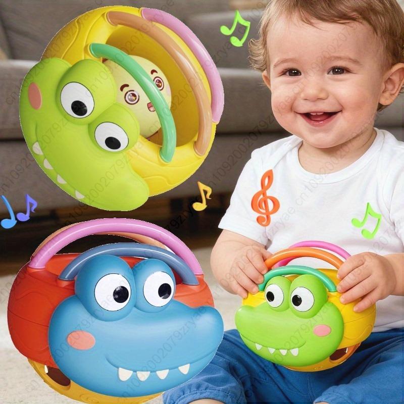 Non-Toxic Colorful Dinosaur Rattle Grip Ball - Safe Abs Sensory For & Toddlers Rattle Sound Durable Shower Gift For Birthdays Christmas