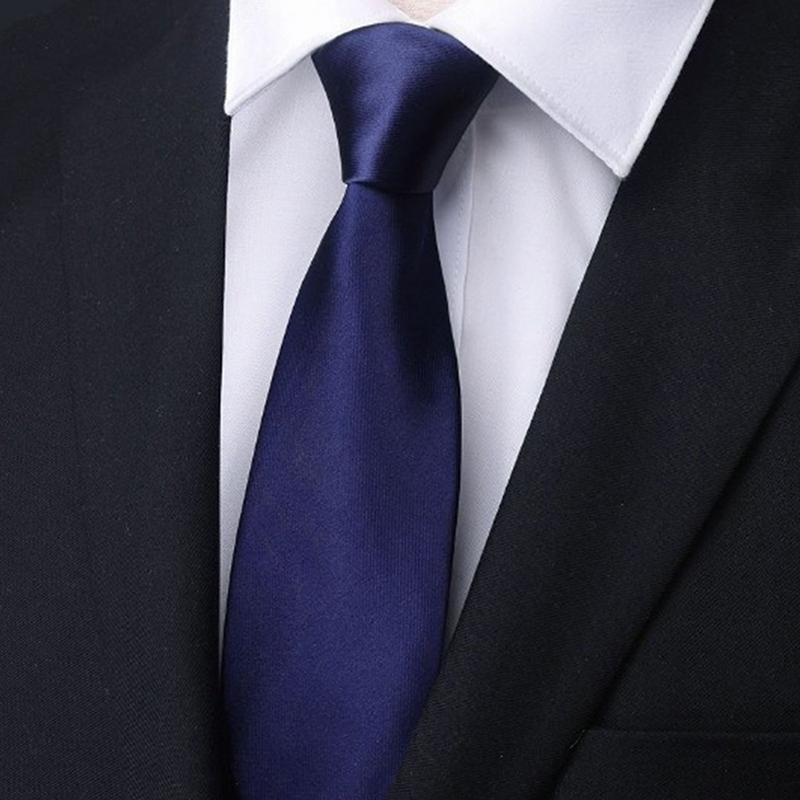 Elegant 8Cm Lazy Ties Blue Black Red Striped Men Shirt Business Dress Zipper Tie Neckties Accessories Wedding Groom