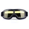 Motorradbrille Winddichte Motorradhelmbrille Sonnenbrille Retro Universal Klappbar Leder Retro Motorrad Zubehör