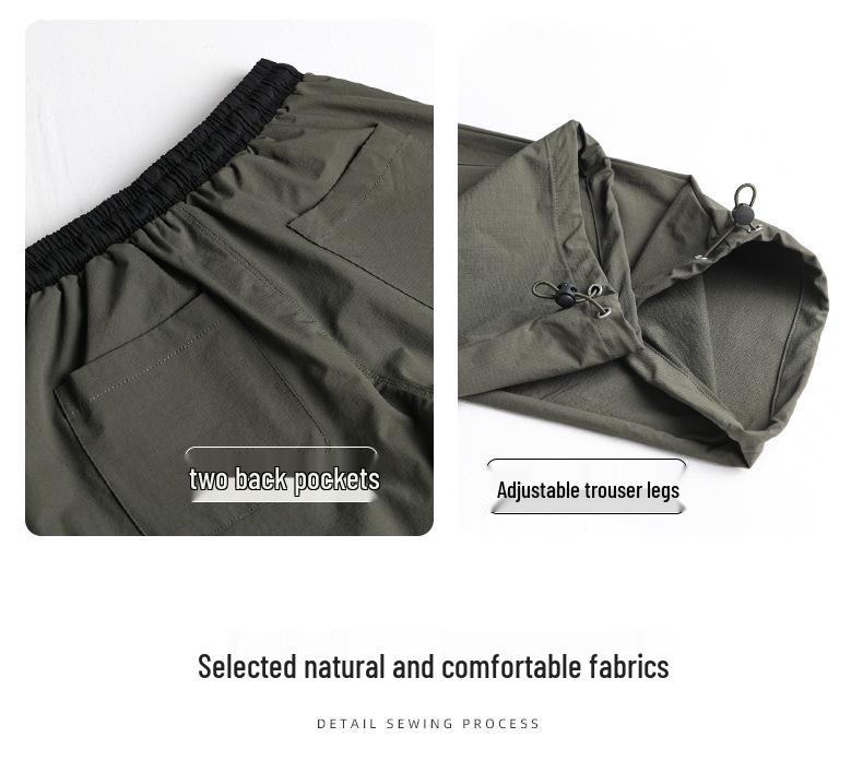 Men's Loose Fit Casual Pants K213 - Comfortable Outdoor Workwear for Spring and Summer