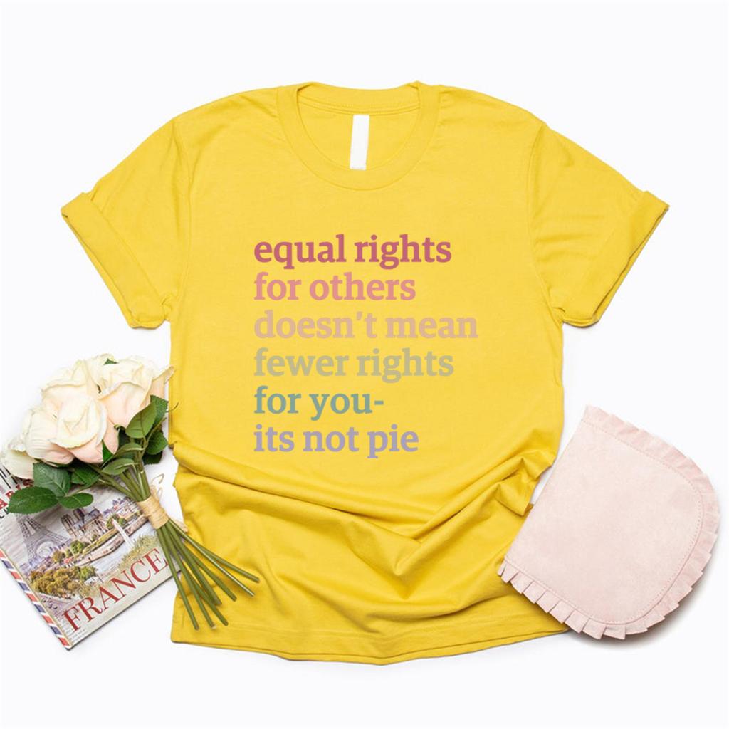 Gleiche Rechte für andere bedeutet nicht weniger Rechte für Sie T-Shirts. Es ist kein Kuchenhemd. Menschenrechte-T-Shirt. Kurzarm-LGBTQ-Tops
