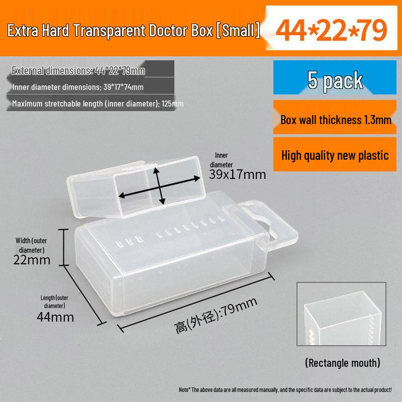 Rectangular Tap Drill Bit and Milling Cutter Storage Box - Transparent Plastic Telescopic Case for Machine Tool Accessories