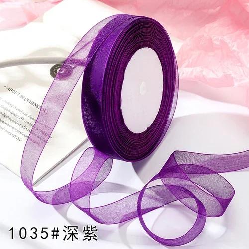 15mm 50yards/roll organza ribbons gift wedding Party Christmas decoration wrapping lace Handmade DIY Fabric White chiffon Ribbon