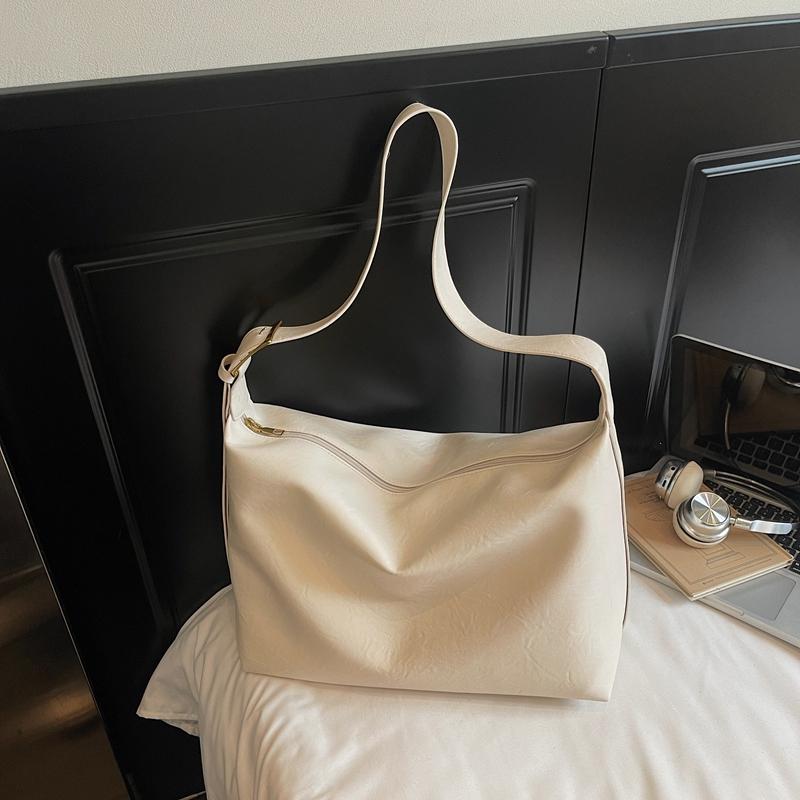 Solid Color Commuter Large Capacity Shoulder Bag Women's Crossbody Bag Underarm Bag