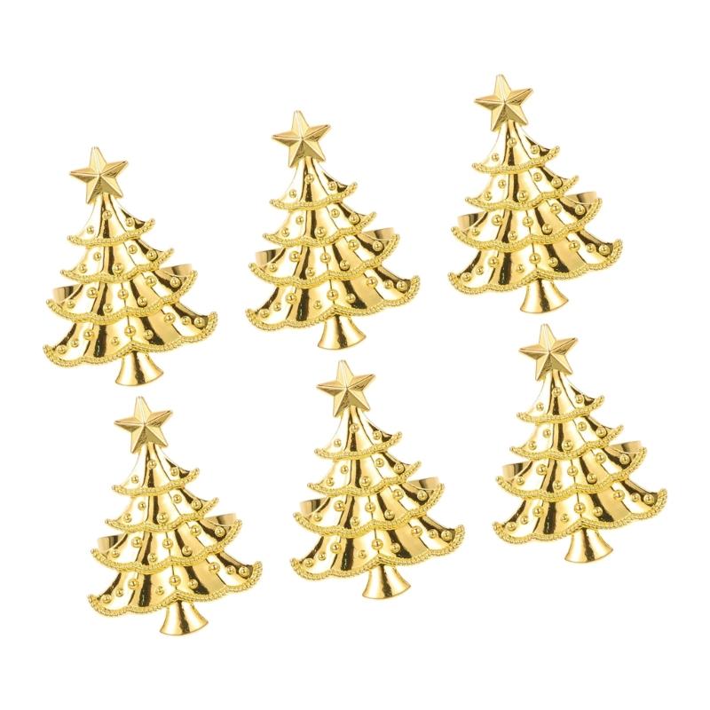 Rostfreie Feiertags-Serviettenringe Metall Tischhalter für Weihnachtsessen