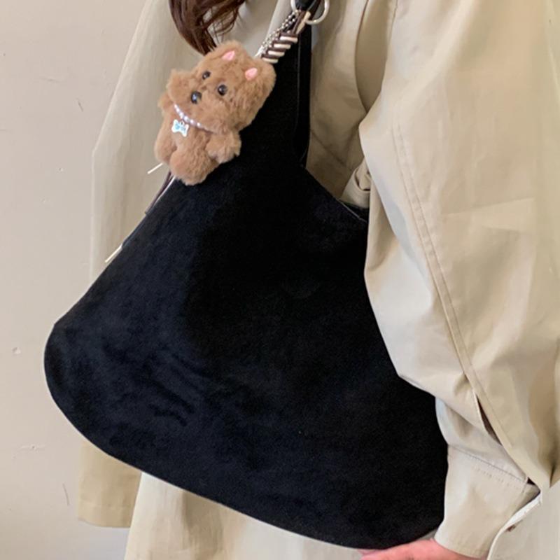 Suede large-capacity tote bag autumn new fashion high-value armpit bag