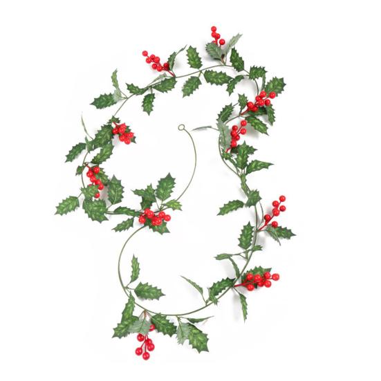Simulated Christmas Rattan Vine No Maintenance Faux Willow with Red Berry Garland Wedding Party Home Decor