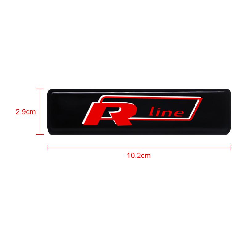 Car Front Grille Sticker Badge Head Grill R LINE Emblem LED Light For Volkswagen CC Polo Golf 4 5 6 7 MK7 MK5 MK4 MK6 Passat Touran Scirocco