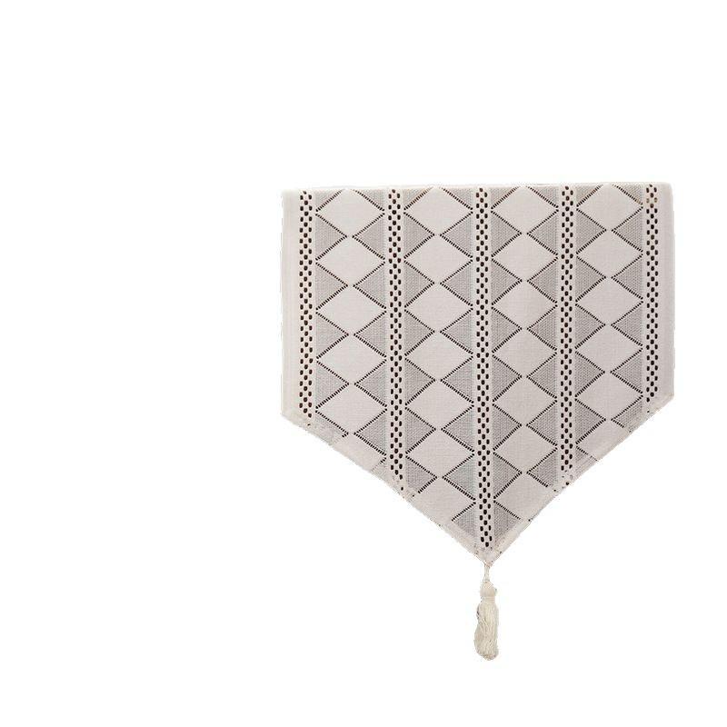 White Nordic High-End Lace Table Runner - Luxury Dining & Coffee Table Decor