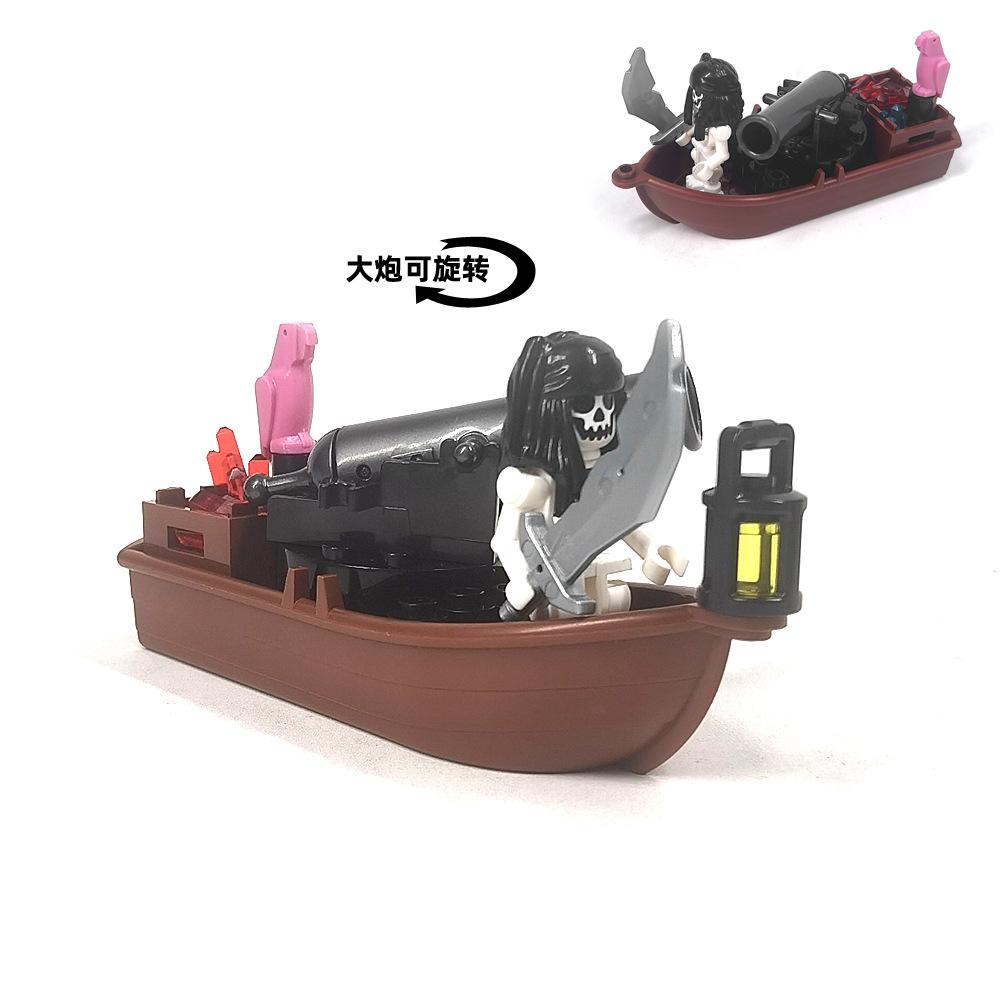 Medieval Military Cannon Small Particle Soldier Figurine Building Block Pirate Ship Artillery Scene Ornament Toy