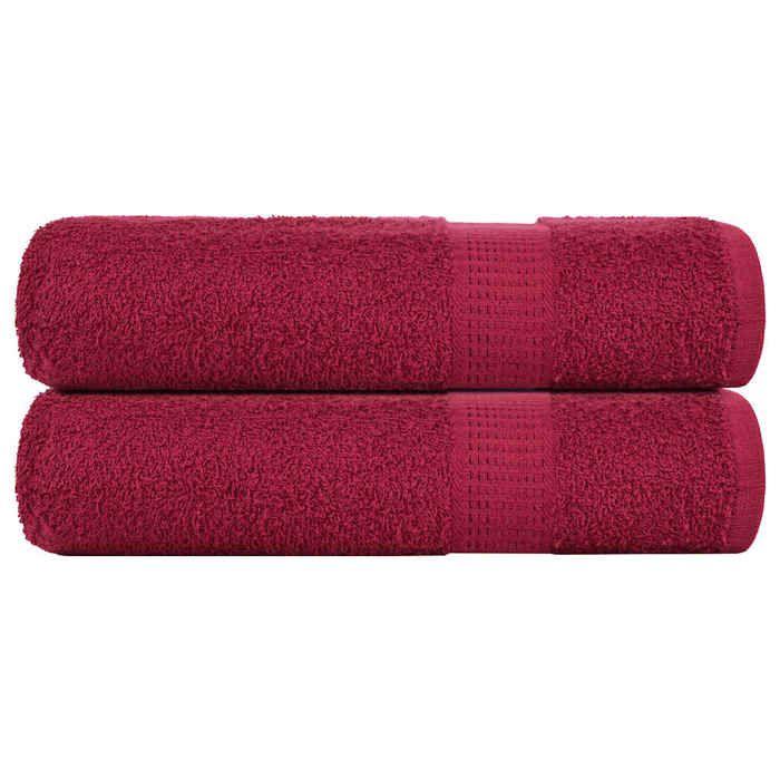 VidaXL Bath Towels 2 Pcs Bordeaux 100x150cm 360 G/m² 100% Cotton, Towel, Set of Bath Towels, Towel 136740
