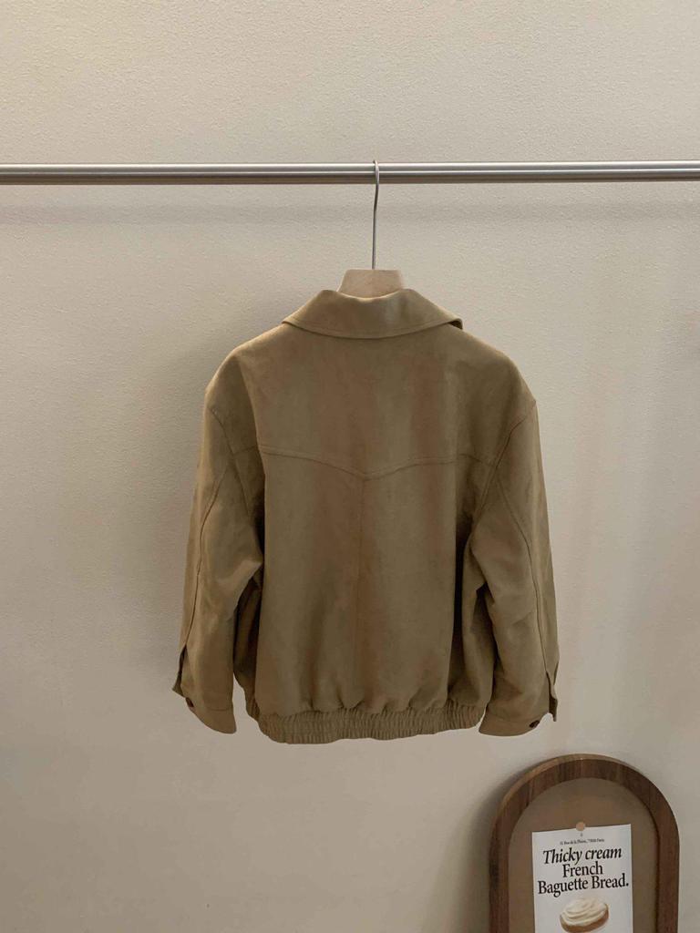 In-Stock Women's Korean-Style Vintage Suede Jacket - High-End, Casual, Versatile