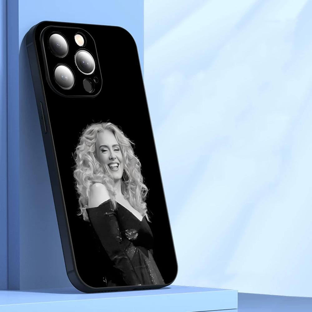Female Singer A-Adele A-Adkins Phone Case Black Soft For Iphone 16 15 14 13 11 12 Pro Max Xr X Xs 8 7 Plus