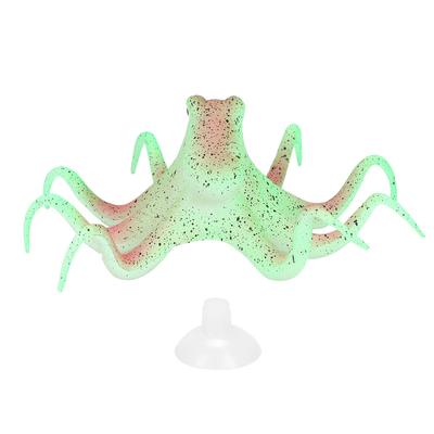Silikon Künstlich Fluoreszierend Simulation Oktopus Aquarium Fischbecken Dekoration(Grün)